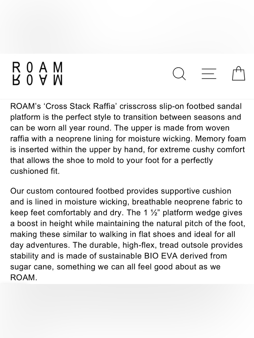 ROAM Cross Stack Raffia Platform Slides - Sz 8 - Picture 9 of 12